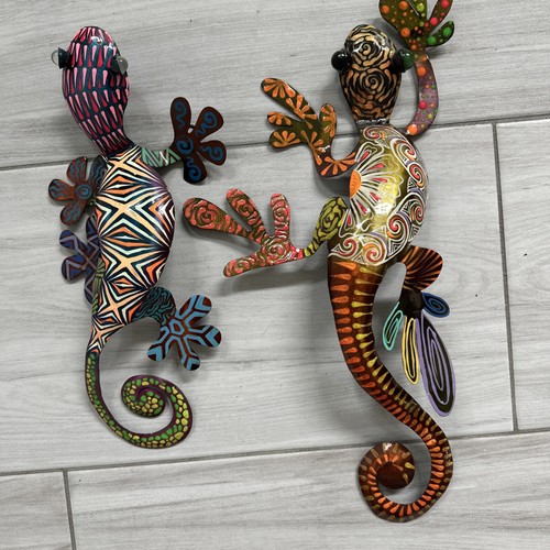 Metal gecko lizard wall art - gecko,